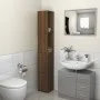 Armario de baño madera contrachapada marrón roble 25x26,5x170cm de vidaXL, Muebles de baño - Ref: Foro24-815962, Precio: 63,8...