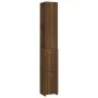Armario de baño madera contrachapada marrón roble 25x26,5x170cm de vidaXL, Muebles de baño - Ref: Foro24-815962, Precio: 63,8...