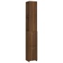 Badezimmerschrank aus braunem Eichensperrholz, 25 x 26,5 x 170 cm von vidaXL, Badezimmermöbel - Ref: Foro24-815962, Preis: 64...