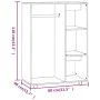 Schrank aus geräuchertem Eichensperrholz, 80 x 40 x 110 cm von vidaXL, Kleiderschränke - Ref: Foro24-815978, Preis: 66,77 €, ...
