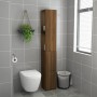 Badezimmerschrank aus braunem Eichensperrholz, 25 x 26,5 x 170 cm von vidaXL, Badezimmermöbel - Ref: Foro24-815962, Preis: 64...
