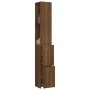Armario de baño madera contrachapada marrón roble 25x26,5x170cm de vidaXL, Muebles de baño - Ref: Foro24-815962, Precio: 63,8...