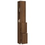 Badezimmerschrank aus braunem Eichensperrholz, 25 x 26,5 x 170 cm von vidaXL, Badezimmermöbel - Ref: Foro24-815962, Preis: 64...
