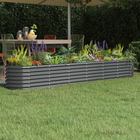 Jardinera arriate acero galvanizado antracita 260x40x36 cm