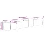 Jardinera arriate acero galvanizado antracita 260x40x36 cm