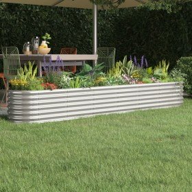 Jardinera arriate acero galvanizado plata 260x40x36 cm en Maceteros y jardineras | Comprar online en Foro24