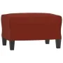 Reposapiés de cuero sintético rojo tinto 60x50x41 cm de vidaXL, Otomanas - Ref: Foro24-349339, Precio: 53,58 €, Descuento: %