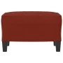 Reposapiés de cuero sintético rojo tinto 60x50x41 cm de vidaXL, Otomanas - Ref: Foro24-349339, Precio: 53,58 €, Descuento: %