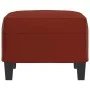 Reposapiés de cuero sintético rojo tinto 60x50x41 cm de vidaXL, Otomanas - Ref: Foro24-349339, Precio: 53,58 €, Descuento: %