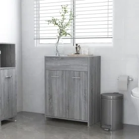 Badezimmerschrank aus grauem Sonoma-Sperrholz, 60 x 33 x 80 cm von vidaXL, Badezimmermöbel - Ref: Foro24-815664, Preis: 79,21...