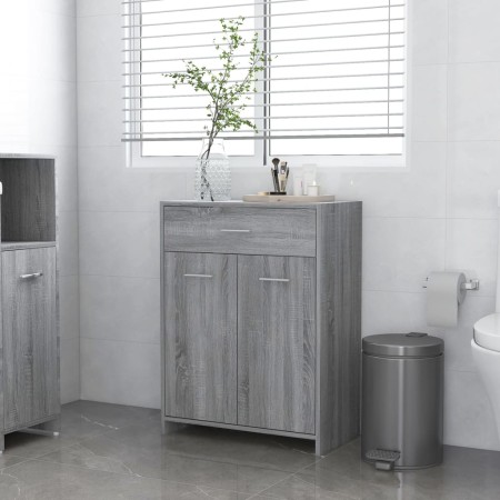 Badezimmerschrank aus grauem Sonoma-Sperrholz, 60 x 33 x 80 cm von vidaXL, Badezimmermöbel - Ref: Foro24-815664, Preis: 80,36...