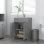 Armario de baño madera contrachapada gris Sonoma 60x33x80 cm de vidaXL, Muebles de baño - Ref: Foro24-815664, Precio: 80,59 €...