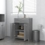 Badezimmerschrank aus grauem Sonoma-Sperrholz, 60 x 33 x 80 cm von vidaXL, Badezimmermöbel - Ref: Foro24-815664, Preis: 80,36...