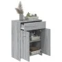 Badezimmerschrank aus grauem Sonoma-Sperrholz, 60 x 33 x 80 cm von vidaXL, Badezimmermöbel - Ref: Foro24-815664, Preis: 79,21...