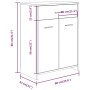 Badezimmerschrank aus grauem Sonoma-Sperrholz, 60 x 33 x 80 cm von vidaXL, Badezimmermöbel - Ref: Foro24-815664, Preis: 80,36...