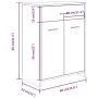 Badezimmerschrank aus grauem Sonoma-Sperrholz, 60 x 33 x 80 cm von vidaXL, Badezimmermöbel - Ref: Foro24-815664, Preis: 79,21...