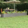 Jardinera arriate acero galvanizado gris 332x40x36 cm