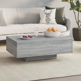 Mesa de centro madera contrachapada gris Sonoma 85x55x31 cm