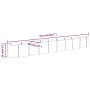 Jardinera arriate acero galvanizado antracita 332x40x36 cm