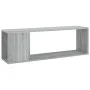 Sonoma gray plywood TV cabinet 100x24x32 cm by vidaXL, TV Furniture - Ref: Foro24-816036, Price: 33,54 €, Discount: %
