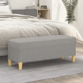 Banco de tela gris claro 100x35x41 cm de vidaXL, Bancos - Ref: Foro24-349375, Precio: 53,01 €, Descuento: %