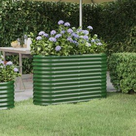 Jardinera arriate acero galvanizado verde 114x40x68 cm Jardinera arriate acero galvanizado verde 114x40x68 cm