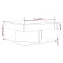 Mesa de centro madera contrachapada roble ahumado 57x57x30 cm de vidaXL, Mesas de centro - Ref: Foro24-815942, Precio: 46,38 ...