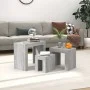 Stapelbare Couchtische 3 Stück Sonomagraues Holzwerkstoff von vidaXL, Couchtisch - Ref: Foro24-815985, Preis: 74,35 €, Rabatt: %