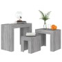 Stackable coffee tables 3 pieces Sonoma gray engineered wood by vidaXL, Coffee table - Ref: Foro24-815985, Price: 72,72 €, Di...