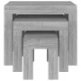 Stackable coffee tables 3 pieces Sonoma gray engineered wood by vidaXL, Coffee table - Ref: Foro24-815985, Price: 74,35 €, Di...