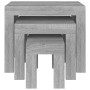 Stapelbare Couchtische 3 Stück Sonomagraues Holzwerkstoff von vidaXL, Couchtisch - Ref: Foro24-815985, Preis: 72,72 €, Rabatt: %