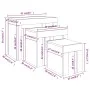 Stackable coffee tables 3 pieces Sonoma gray engineered wood by vidaXL, Coffee table - Ref: Foro24-815985, Price: 74,35 €, Di...