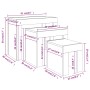 Stapelbare Couchtische 3 Stück Sonomagraues Holzwerkstoff von vidaXL, Couchtisch - Ref: Foro24-815985, Preis: 72,72 €, Rabatt: %