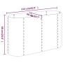 Jardinera arriate acero galvanizado gris 114x40x68 cm