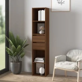 Brown oak plywood shelf 36x30x171 cm by vidaXL, Bookcases and shelves - Ref: Foro24-815536, Price: 72,38 €, Discount: %