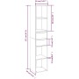 Brown oak plywood shelf 36x30x171 cm by vidaXL, Bookcases and shelves - Ref: Foro24-815536, Price: 73,18 €, Discount: %