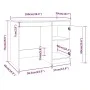 Schreibtisch aus geräuchertem Eichensperrholz, 100 x 50 x 76 cm von vidaXL, Schreibtische - Ref: Foro24-815486, Preis: 57,89 ...