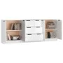 3-teiliges Sideboard aus glänzend weißem Sperrholz von vidaXL, Sideboards - Ref: Foro24-3115784, Preis: 233,08 €, Rabatt: %