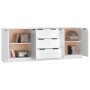 3-teiliges Sideboard aus glänzend weißem Sperrholz von vidaXL, Sideboards - Ref: Foro24-3115784, Preis: 237,35 €, Rabatt: %