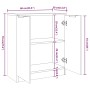 3-teiliges Sideboard aus glänzend weißem Sperrholz von vidaXL, Sideboards - Ref: Foro24-3115784, Preis: 237,35 €, Rabatt: %
