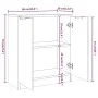Aparador de 3 piezas madera contrachapada blanca brillante de vidaXL, Aparadores - Ref: Foro24-3115784, Precio: 233,06 €, Des...