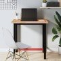 Banco de trabajo madera maciza de haya y metal 80x55x81,5 cm en Mesas de trabajo | Comprar online en Foro24