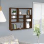 Estantería de pared madera ingeniería roble marrón 90x16x78 cm by vidaXL, Shelves and shelves - Ref: Foro24-815560, Price: 48...