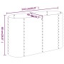 Jardinera arriate acero galvanizado antracita 114x40x68 cm