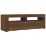 TV-Schrank mit LED-Leuchten Eiche braun 120x35x40 cm von vidaXL, TV-Möbel - Ref: Foro24-815689, Preis: 76,28 €, Rabatt: %