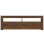 TV-Schrank mit LED-Leuchten Eiche braun 120x35x40 cm von vidaXL, TV-Möbel - Ref: Foro24-815689, Preis: 76,28 €, Rabatt: %