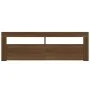 TV-Schrank mit LED-Leuchten Eiche braun 120x35x40 cm von vidaXL, TV-Möbel - Ref: Foro24-815689, Preis: 75,31 €, Rabatt: %