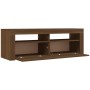 TV-Schrank mit LED-Leuchten Eiche braun 120x35x40 cm von vidaXL, TV-Möbel - Ref: Foro24-815689, Preis: 76,28 €, Rabatt: %