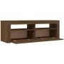 TV-Schrank mit LED-Leuchten Eiche braun 120x35x40 cm von vidaXL, TV-Möbel - Ref: Foro24-815689, Preis: 75,31 €, Rabatt: %