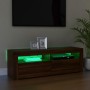 TV-Schrank mit LED-Leuchten Eiche braun 120x35x40 cm von vidaXL, TV-Möbel - Ref: Foro24-815689, Preis: 76,28 €, Rabatt: %